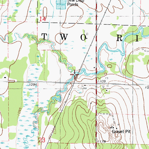Topographic Map of South Two River, MN