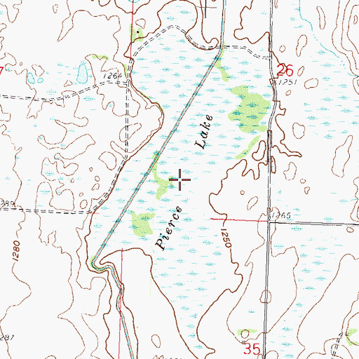 Topographic Map of Pierce Lake, MN