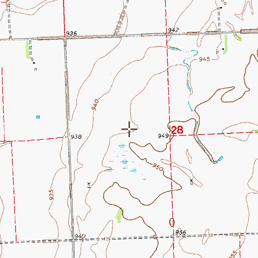 Topographic Map of Norman County Ada/Twin Valley Airport, MN