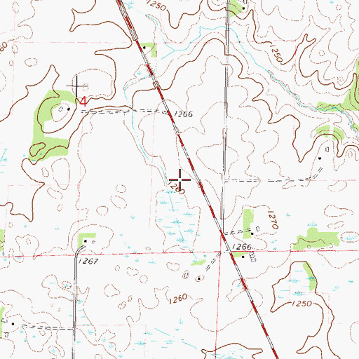 Topographic Map of Skalicky Airstrip (historical), MN