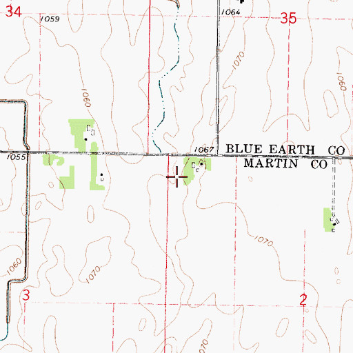 Topographic Map of Burk Airport, MN