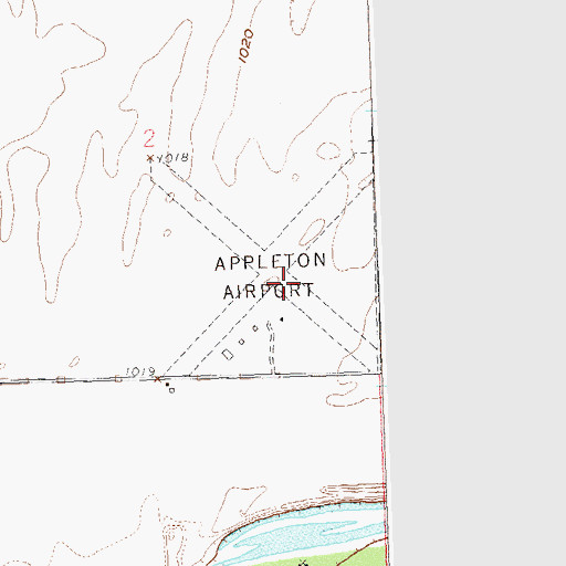 Topographic Map of Appleton Municipal Airport, MN