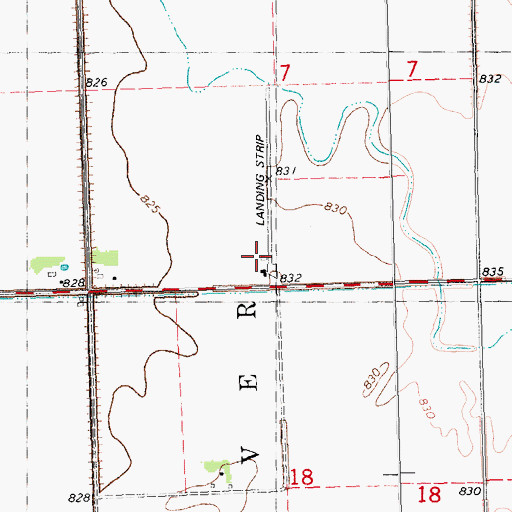 Topographic Map of Johnson Airport, MN