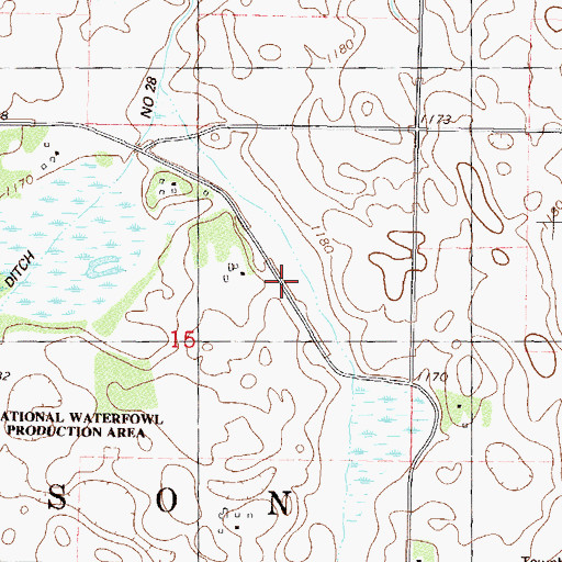 Topographic Map of Pagel's Field, MN