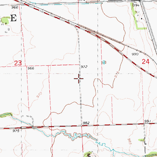 Topographic Map of Barnesville Municipal Airport, MN