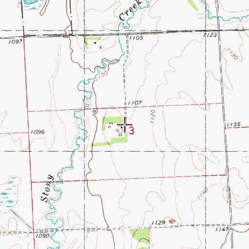 Topographic Map of Janssen Airport, MN