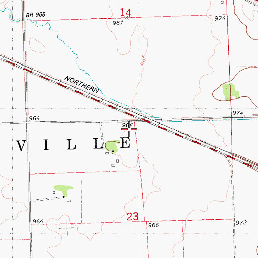 Topographic Map of Mathew Private Field, MN