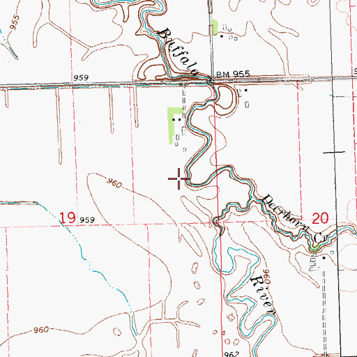 Topographic Map of Ag Spray Inc Airport, MN