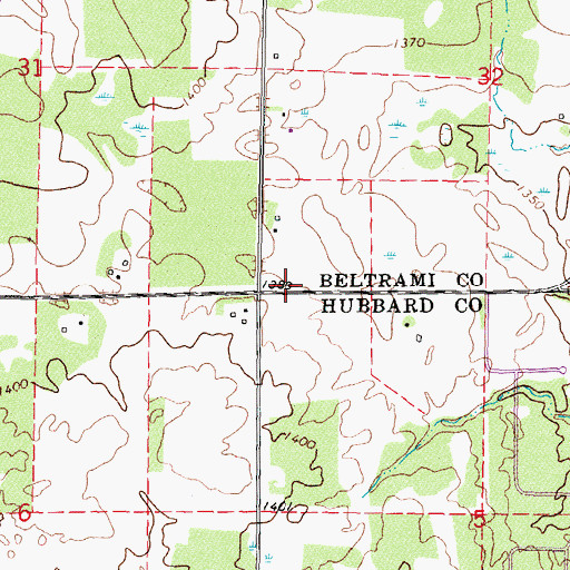 Topographic Map of Chandler Personal Use Airport, MN