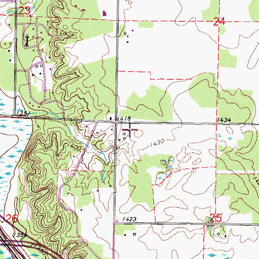 Topographic Map of Cloverleaf-East Bemidji Airport, MN