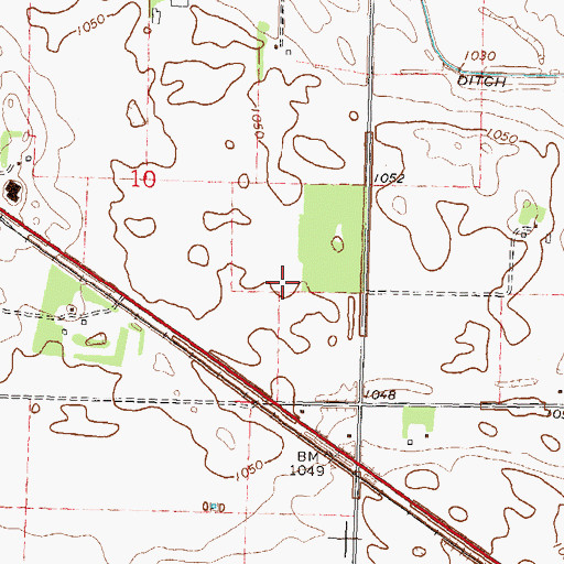 Topographic Map of Lorenz Airport, MN