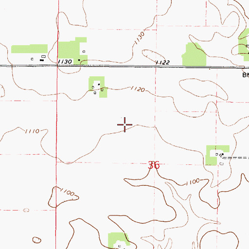 Topographic Map of Fenske Airport (historical), MN