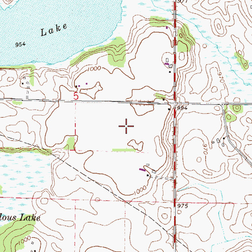 Topographic Map of Empire Farm Strip Airport (historical), MN