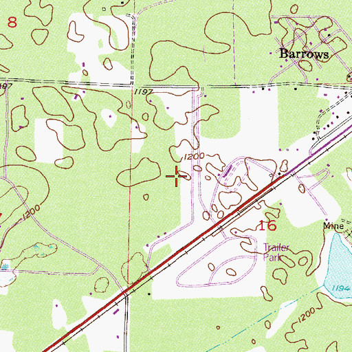 Topographic Map of Holmes Airfield (historical), MN