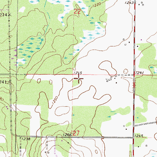 Topographic Map of Jackson Field, MN