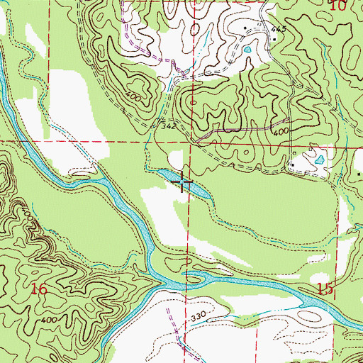 Topographic Map of Masoner Lake, AR