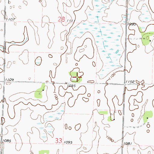 Topographic Map of Runke's Field, MN