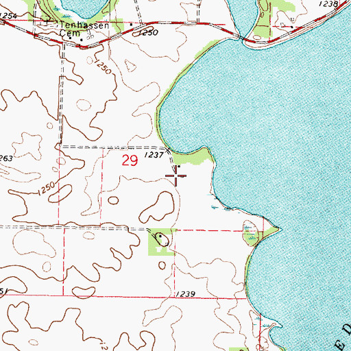 Topographic Map of Rosenberg Airport, MN