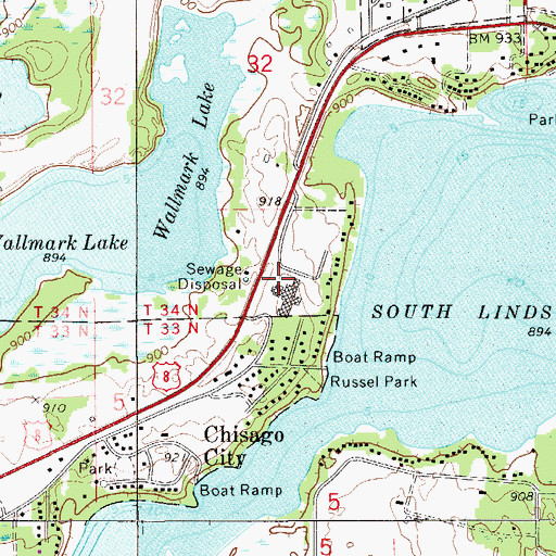 Topographic Map of Chisago Health Services Heliport, MN