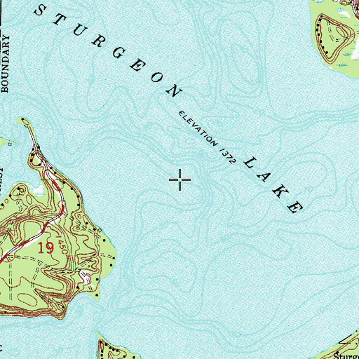 Topographic Map of Sixberrys Landing Seaplane Base, MN