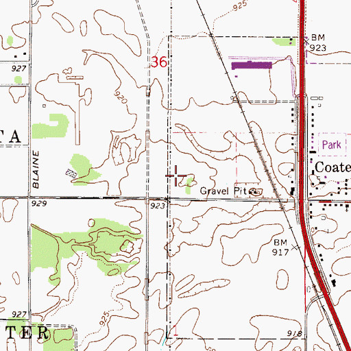 Topographic Map of Turkey Track Airport, MN