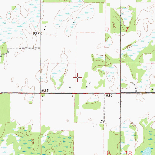 Topographic Map of Swanson Field, MN