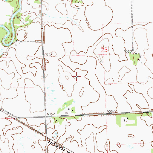 Topographic Map of Dawson Municipal Airport (historical), MN
