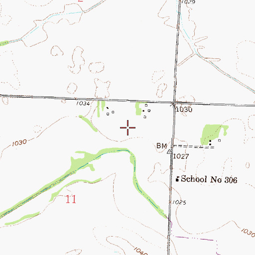 Topographic Map of Paynes Airport (historical), MN