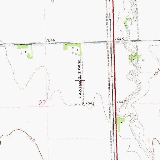 Topographic Map of Frisch Airport (historical), MN