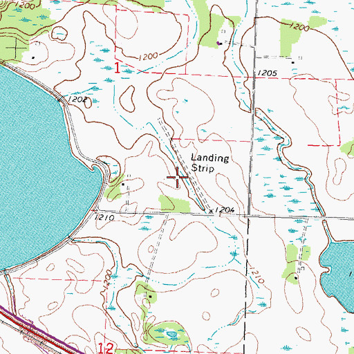 Topographic Map of Oak Lake Air Strip, MN