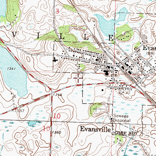 Topographic Map of Elmer Airport (historical), MN