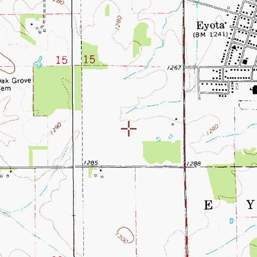 Topographic Map of Eyota Airport, MN