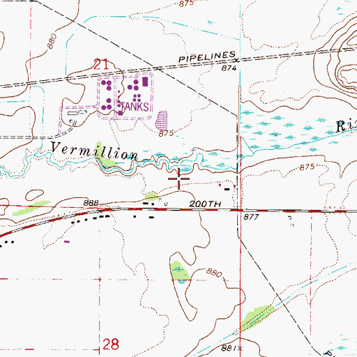 Topographic Map of Hall Airport, MN