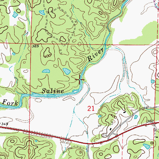 Topographic Map of Nelson Ford, AR
