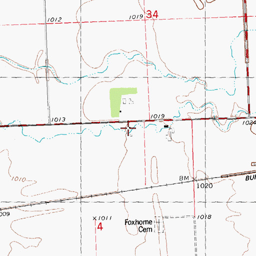 Topographic Map of Knapp Personal Use Airport (historical), MN