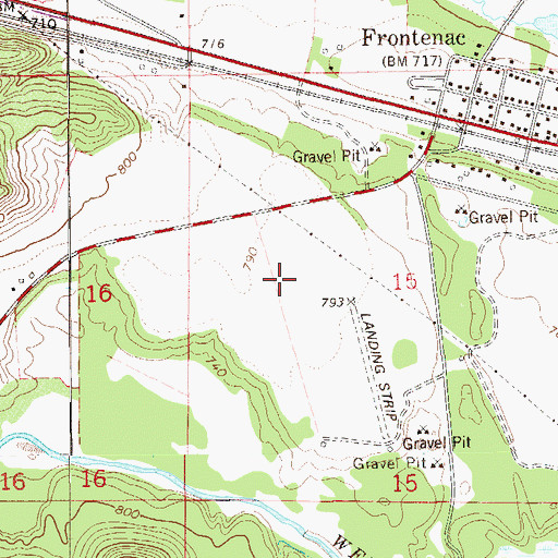 Topographic Map of Frontenac Airport, MN