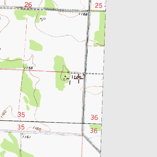 Topographic Map of Paul Field, MN