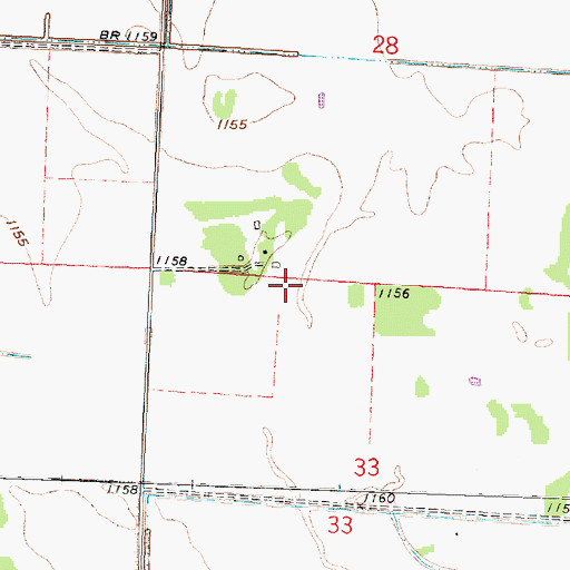 Topographic Map of Hagens Private Airport, MN