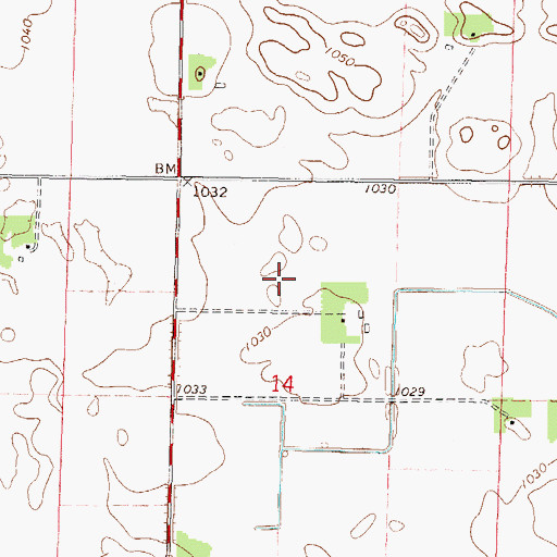 Topographic Map of Kent Field (historical), MN