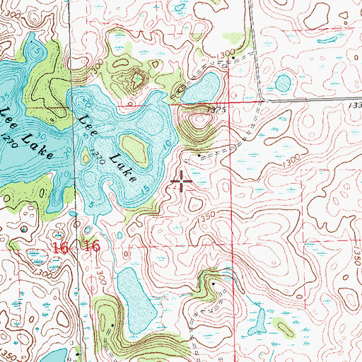 Topographic Map of Johnston Airport, MN