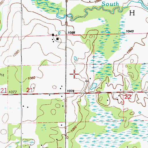 Topographic Map of Zeman Airport (historical), MN