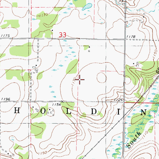 Topographic Map of Fedor Airport, MN