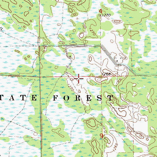 Topographic Map of Porter Airport, MN