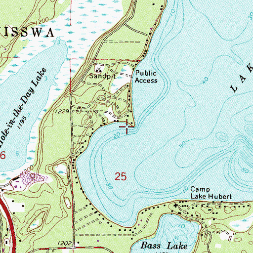 Topographic Map of Eastman Seaplane Base, MN