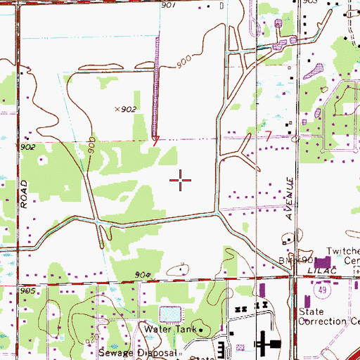 Topographic Map of Lino Air Park, MN