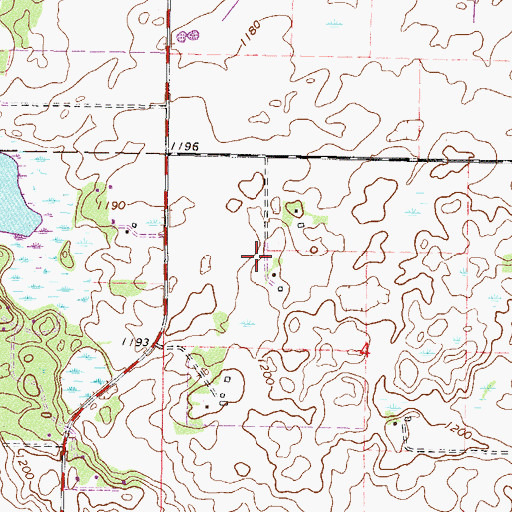 Topographic Map of L & M Aerodrome, MN