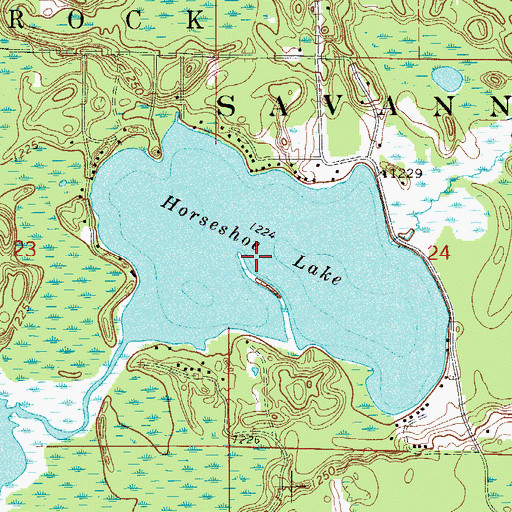 Topographic Map of Kivi-Mokki Seaplane Base, MN