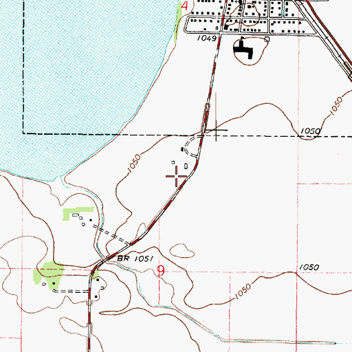 Topographic Map of B & D Flyers International Airport, MN