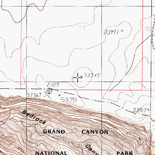 Topographic Map of Cane Cairn, AZ