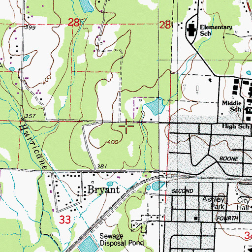 Topographic Map of Richardson Place, AR